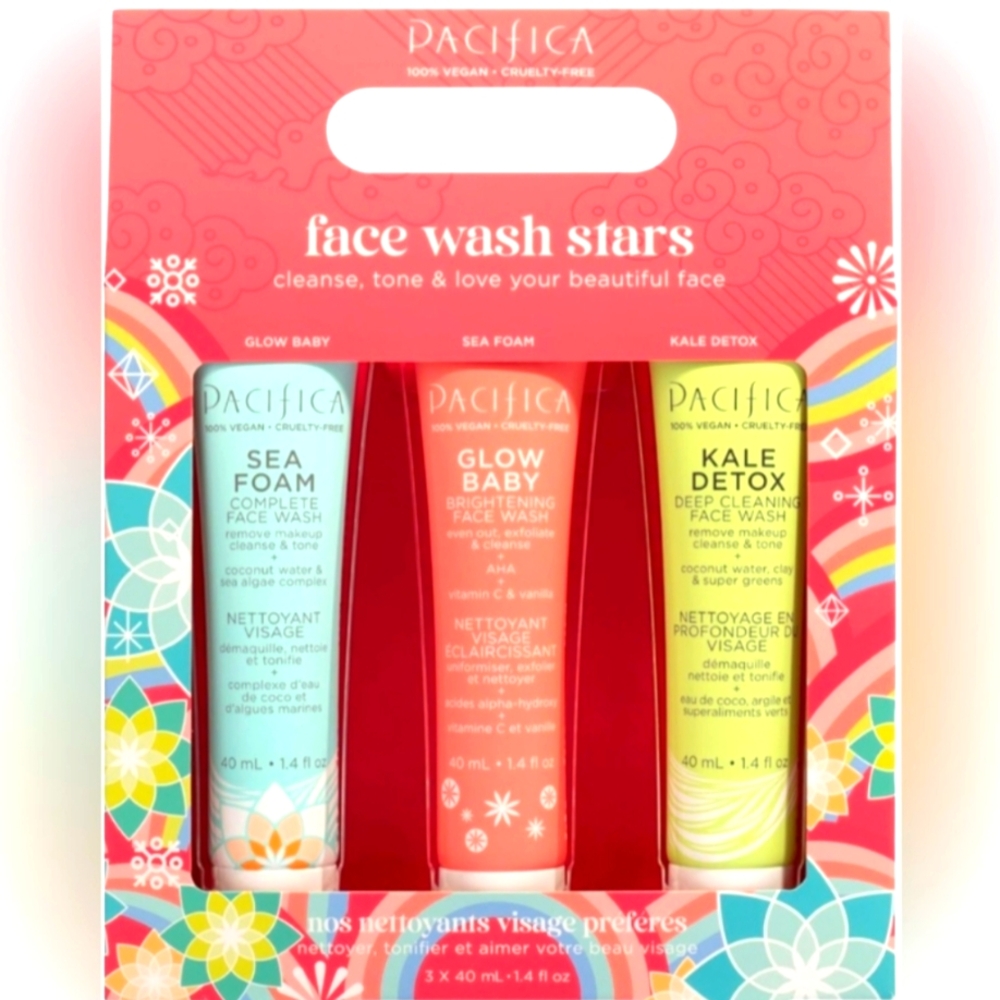Pacifica Face Wash Trio Set NIB NEW IN BOX